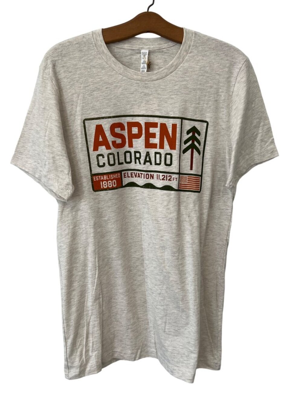 Good Land Supply Co. Graphic Tee Medium Aspen Colorado Heather Gray Basic NEW